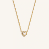 Radiant Heart 14K Gold Diamond & Mother of Pearl Necklace