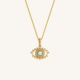Luminous Guard Opal Evil Eye Necklace
