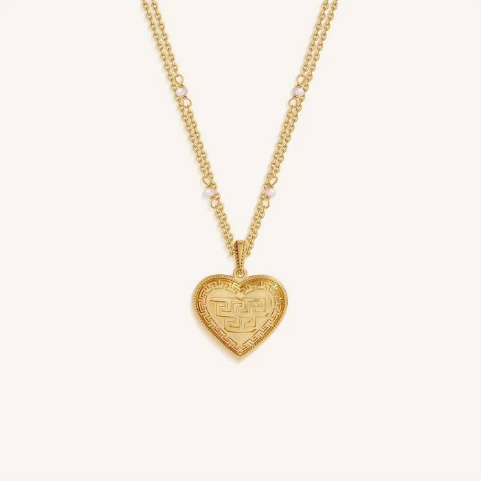 Pure Devotion Pearl Heart Necklace