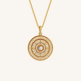Celestial Balance Opal Mandala Necklace