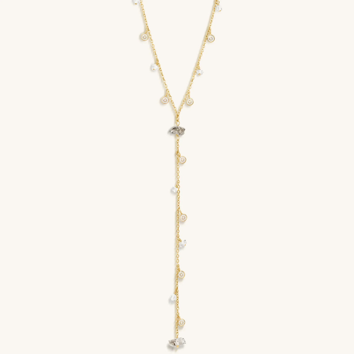 Diamond Mind Gold Rosary Necklace
