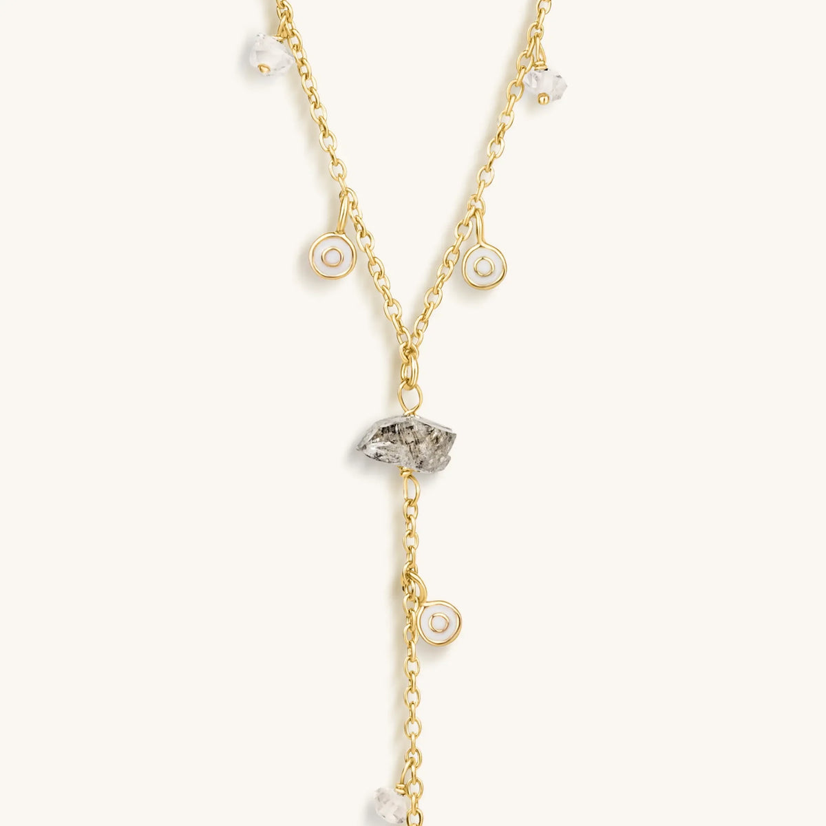 Diamond Mind Gold Rosary Necklace