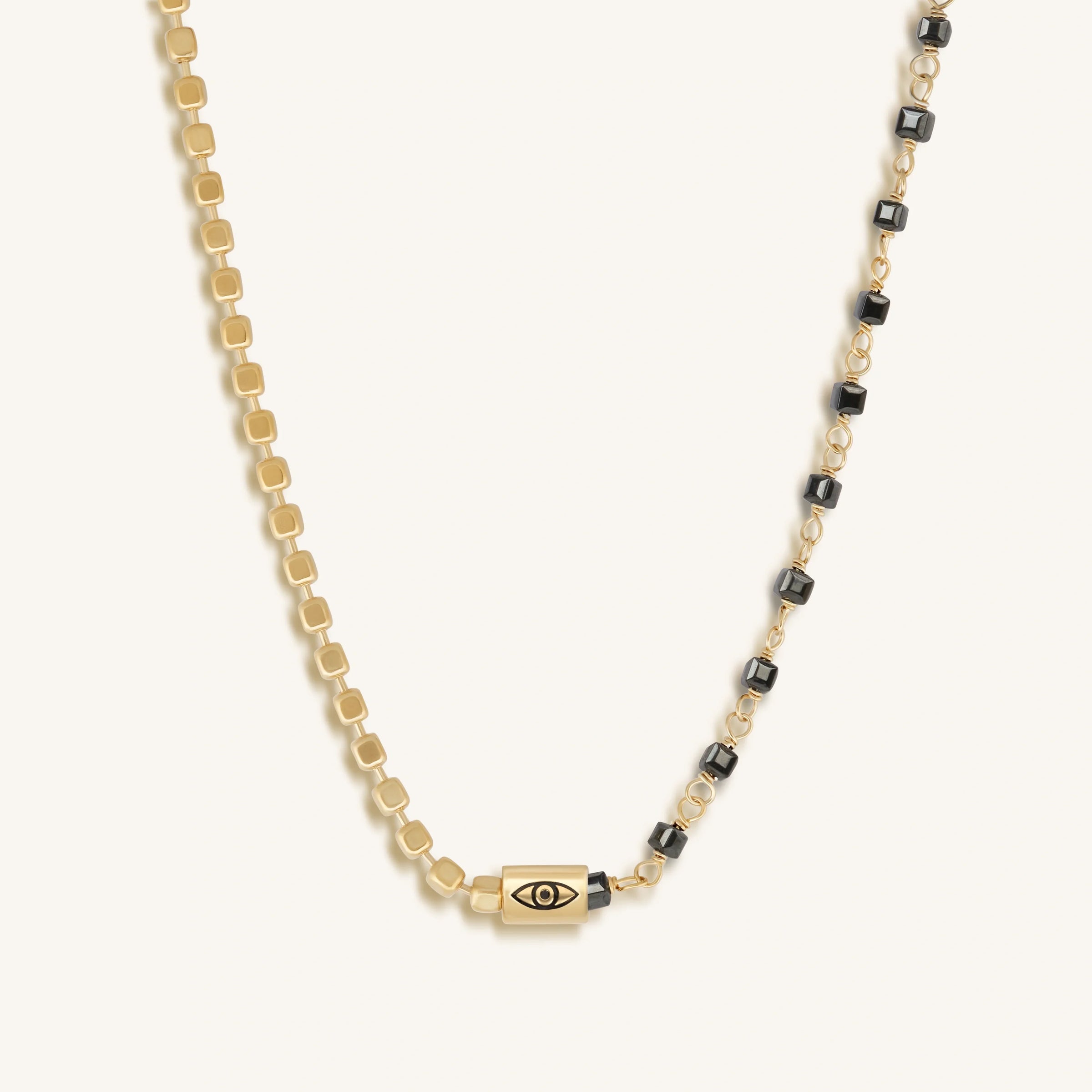 Sacred Connection Hematite Evil Eye Necklace