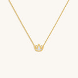 Centered Mindset Lotus Mother of Pearl Necklace