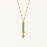 Guardian Spirit Jade Evil Eye Gold Necklace