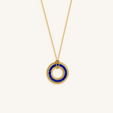 Wisdom Flow Lapis Karma Circle Necklace