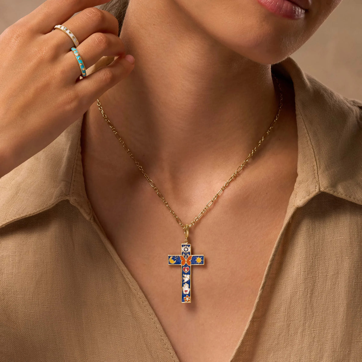 Infinite Trust Cross Charm Necklace
