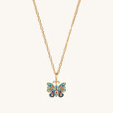 Vibrant Awakening Butterfly Charm Necklace