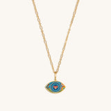 Kaleidoscope Visions Evil Eye Charm Necklace