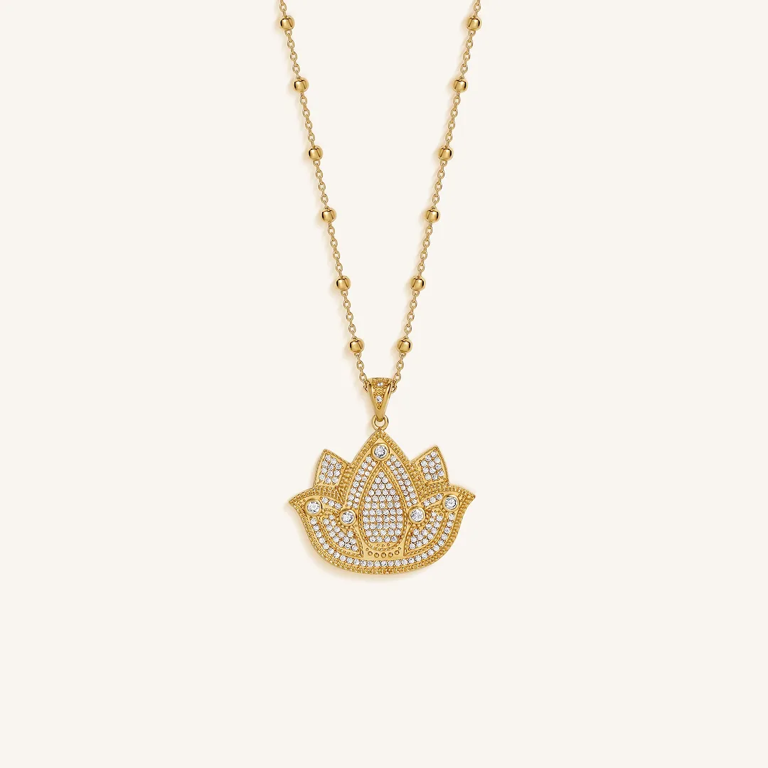Lotus of Tranquility Gold Necklace