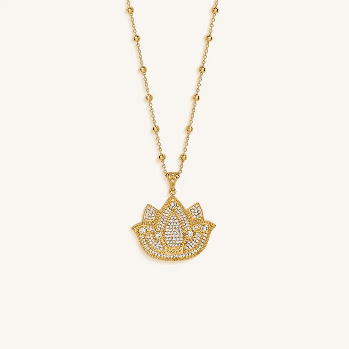 Lotus of Tranquility Gold Necklace