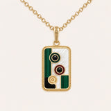Bold Harmony Two Dot Multi-Stone Mahjong Necklace