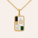 Clarity White Dragon Multi-Stone Mahjong Necklace