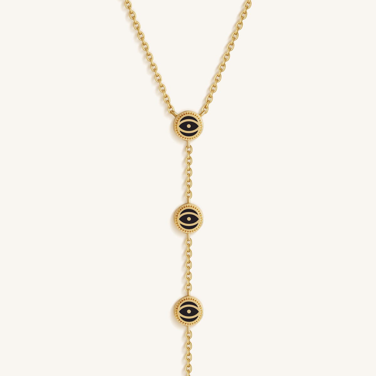 Whispering Gaze Evil Eye Onyx Necklace