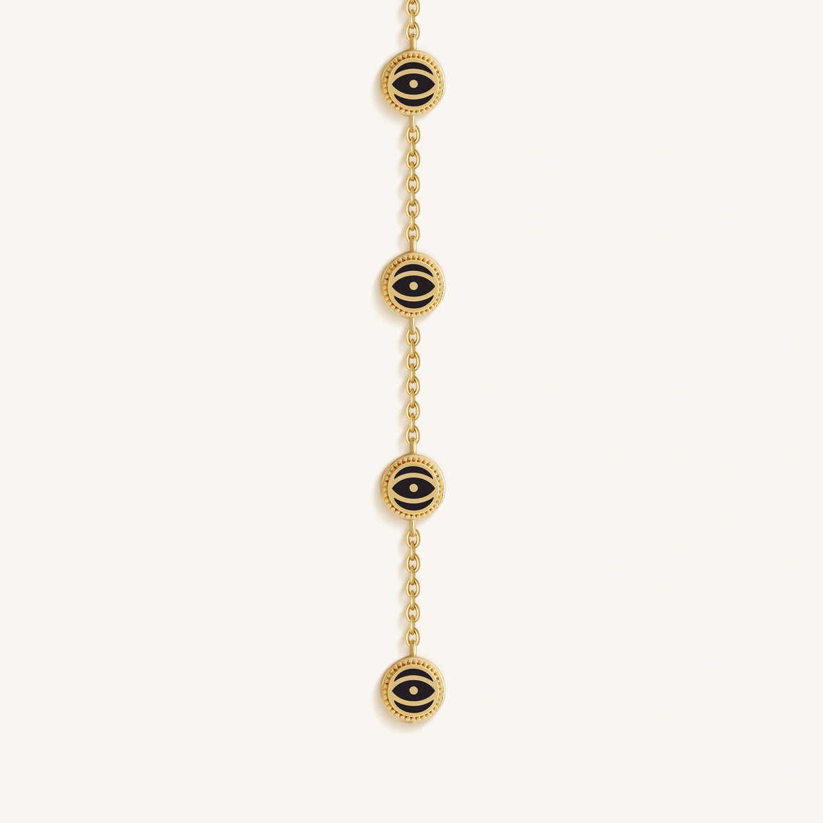 Whispering Gaze Evil Eye Onyx Necklace