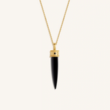 Fortune Gaze Onyx & Sapphire Necklace