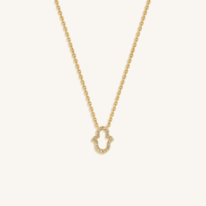 Serene Focus Hamsa Protection Necklace