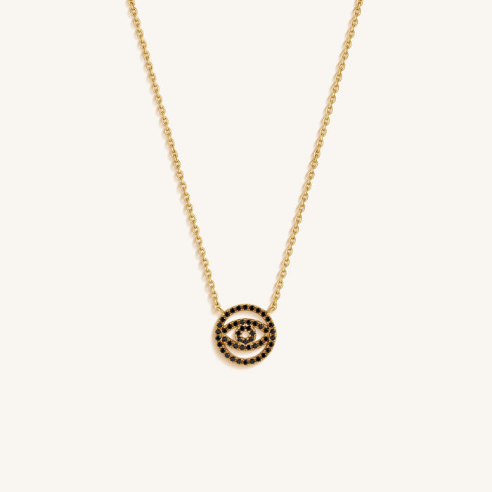 Obsidian Grace Evil Eye Necklace