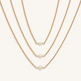 Dazzling Soul Triple Layer Pearl Necklace