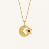 Crescent and Star Quran Nano Chip Necklace