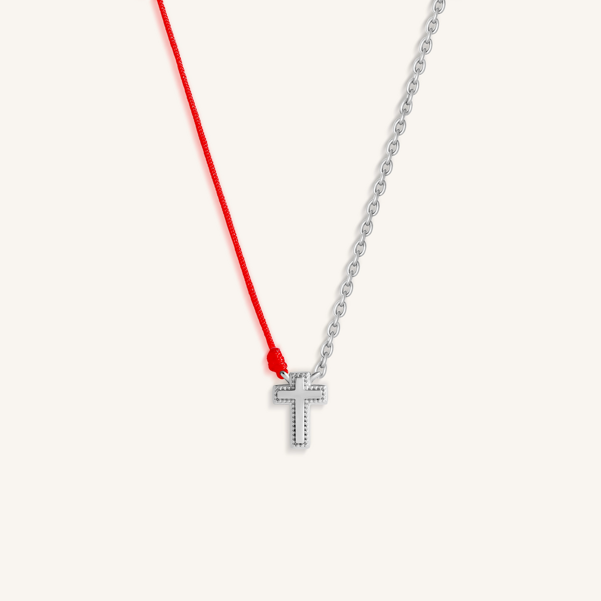 Guiding Faith Cross Red String Necklace