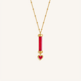 Tender Devotion Pink Tourmaline Heart Necklace