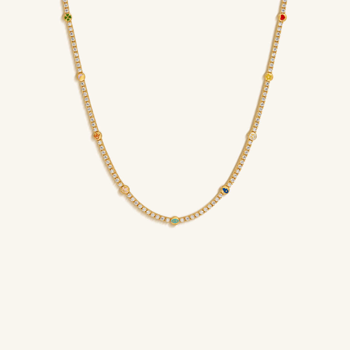 Unlimited Talent Multi-Symbol Tennis Necklace