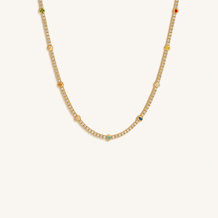 Unlimited Talent Multi-Symbol Tennis Necklace