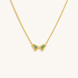 Fresh Beginnings Amazonite Butterfly Gold Necklace