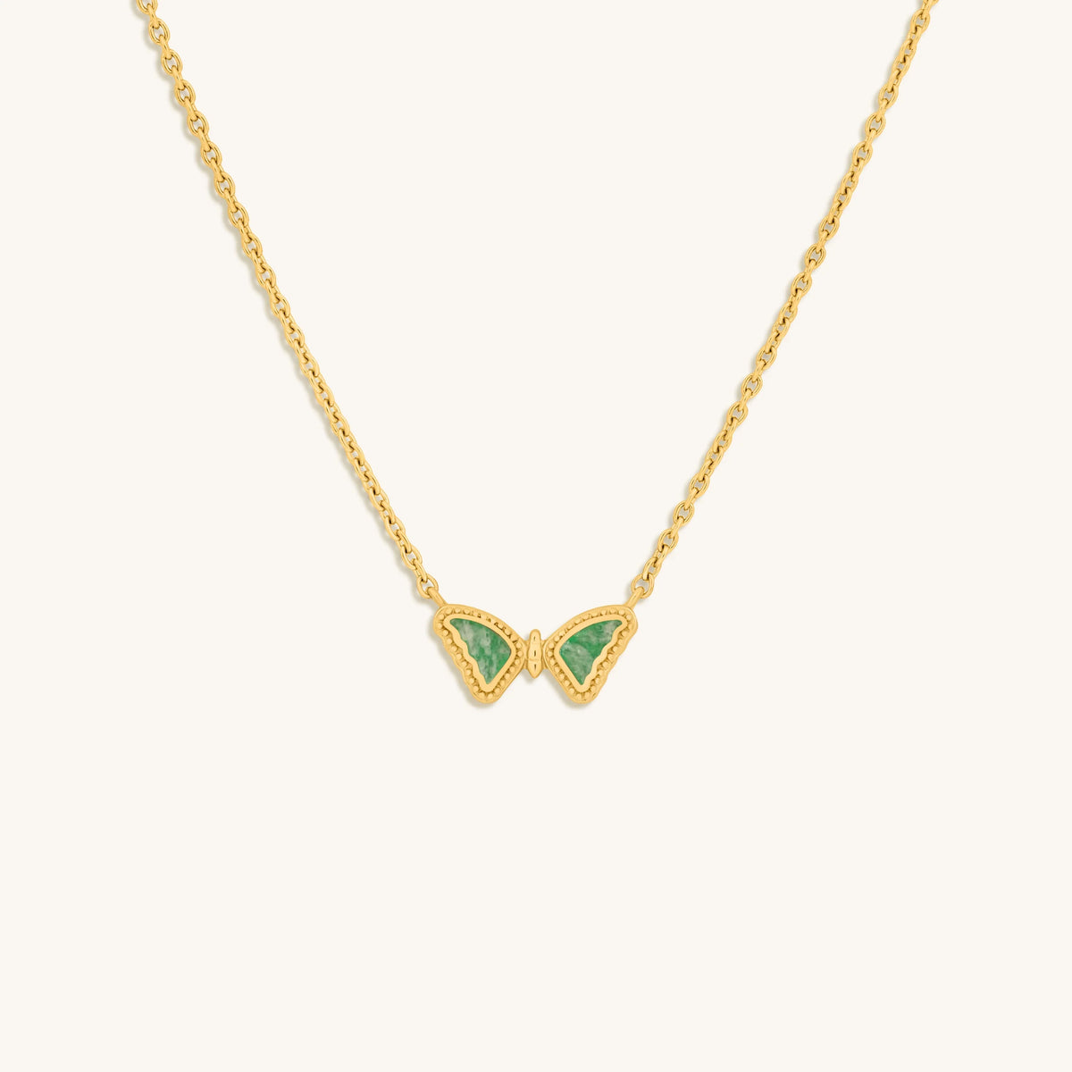 Fresh Beginnings Amazonite Butterfly Gold Necklace