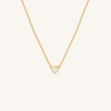 Heartfelt Abundance Mother of Pearl Heart Gold Necklace