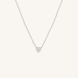 Dreamy Spirit Diamond Heart Silver Necklace