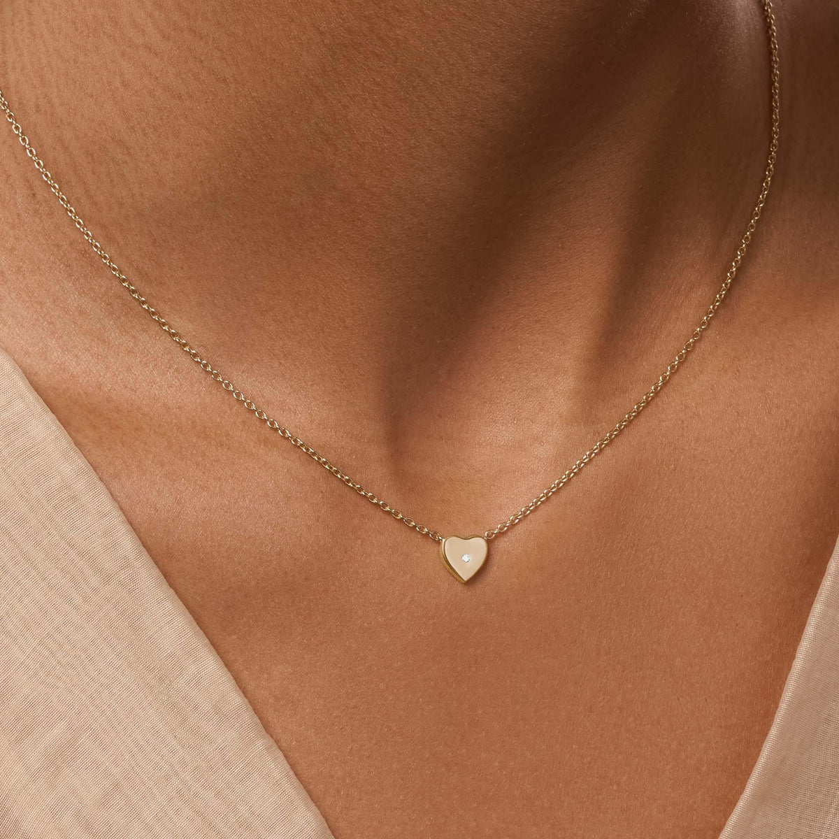 Soul’s Ascent Diamond Heart Gold Necklace