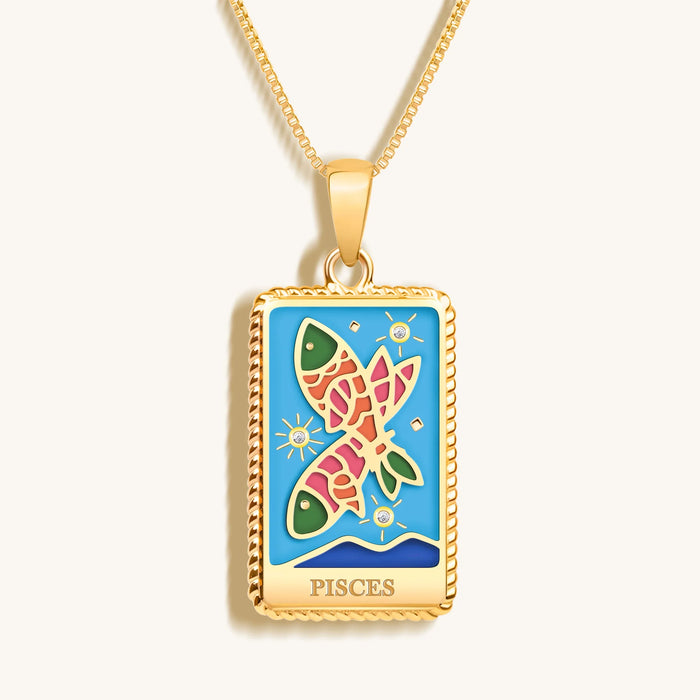 Vivid Dreams - Pisces Card Necklace