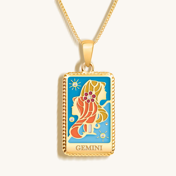 Witty Mind - Gemini Card Necklace