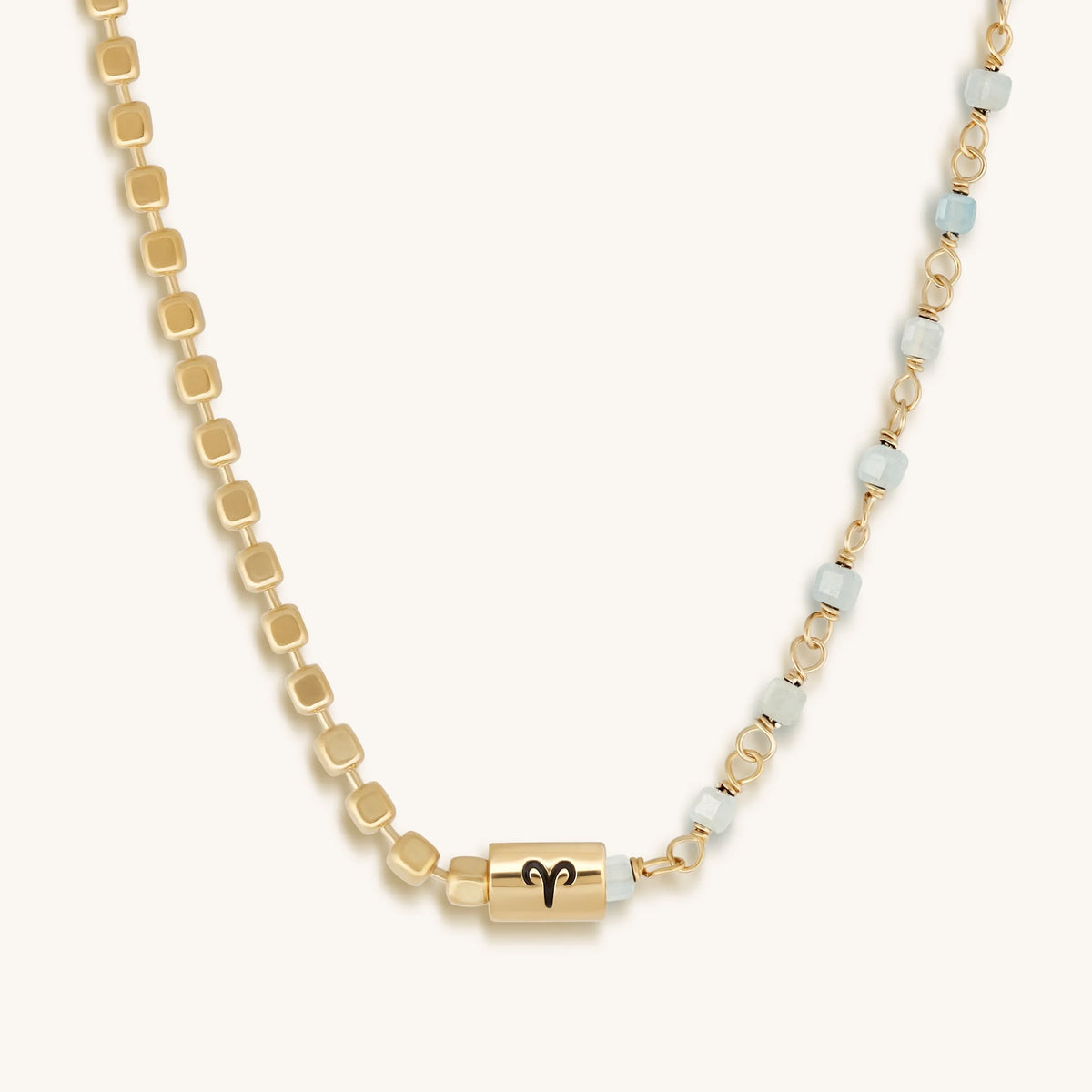 Boldly Ambitious Aries Aquamarine Necklace