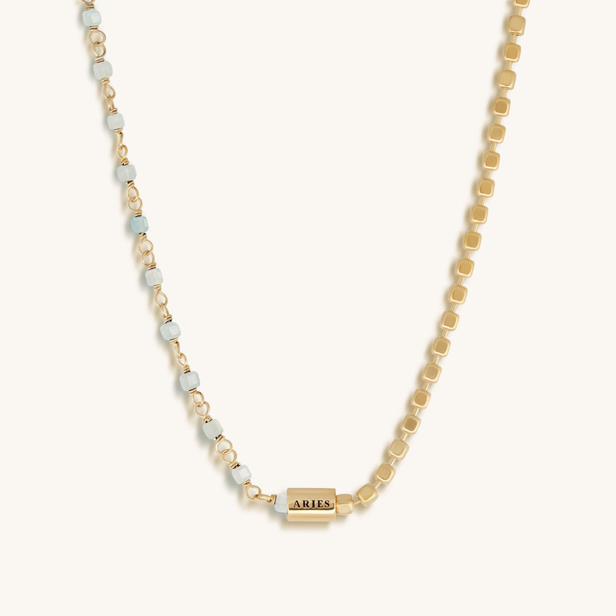 Boldly Ambitious Aries Aquamarine Necklace
