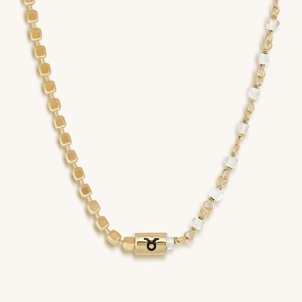 Calm Anchor Taurus Crystal Quartz Necklace