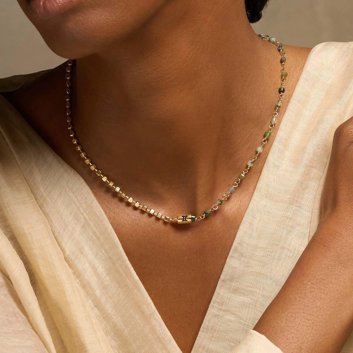 Versatile Socialite Gemini Emerald Necklace