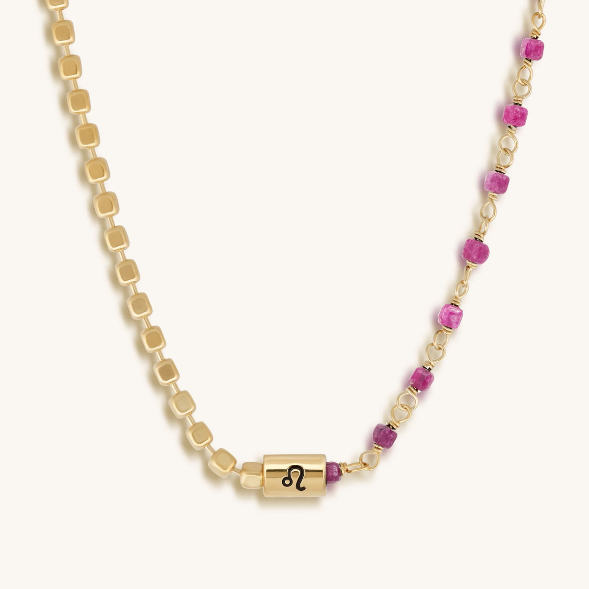 Confidently Majestic Leo Ruby Necklace