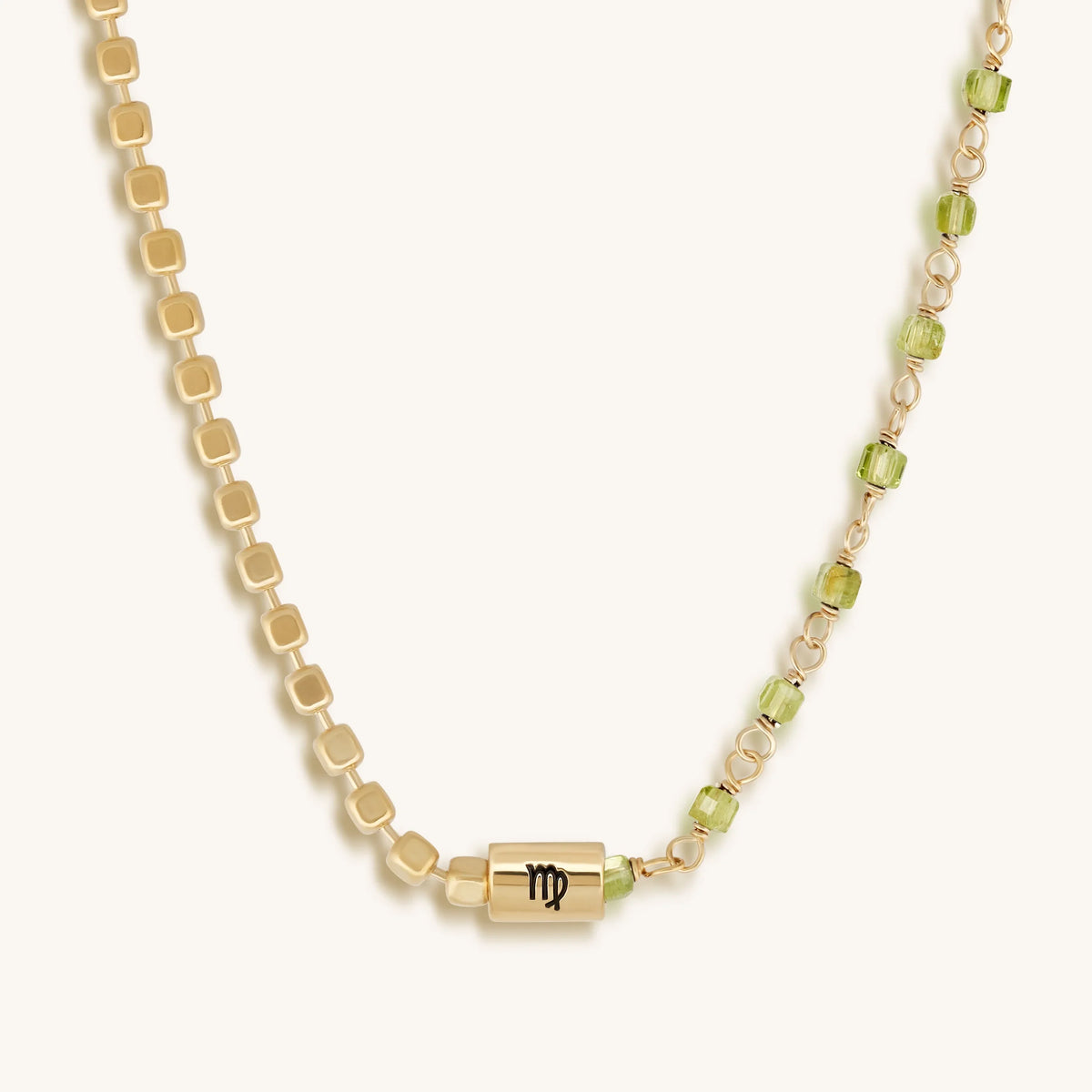 Effortless Perfection Virgo Peridot Necklace