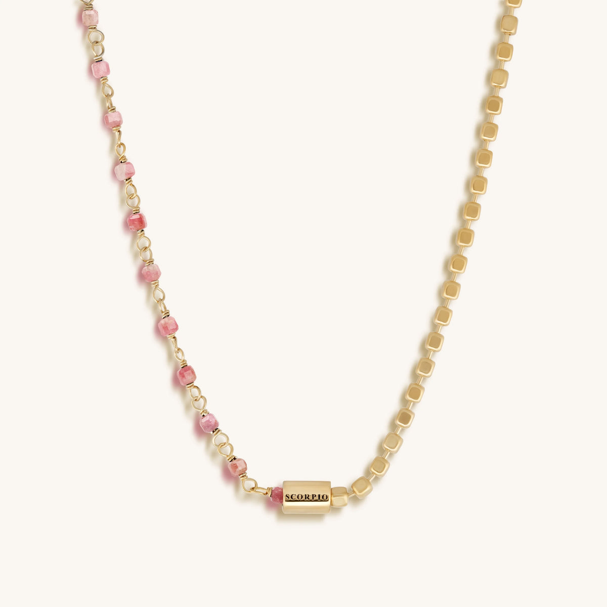 Enigmatic Loyalty Scorpio Pink Tourmaline Necklace