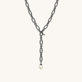 Sacred Connections Sterling Silver Pearl Charm Necklace