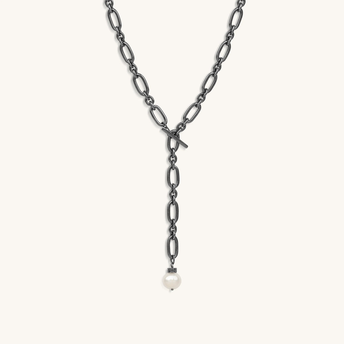 Sacred Connections Sterling Silver Pearl Charm Necklace