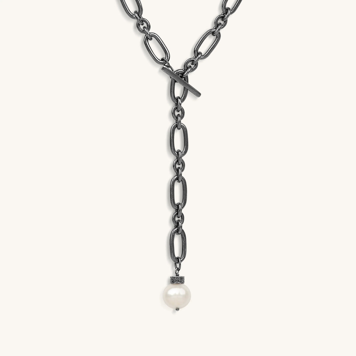 Sacred Connections Sterling Silver Pearl Charm Necklace