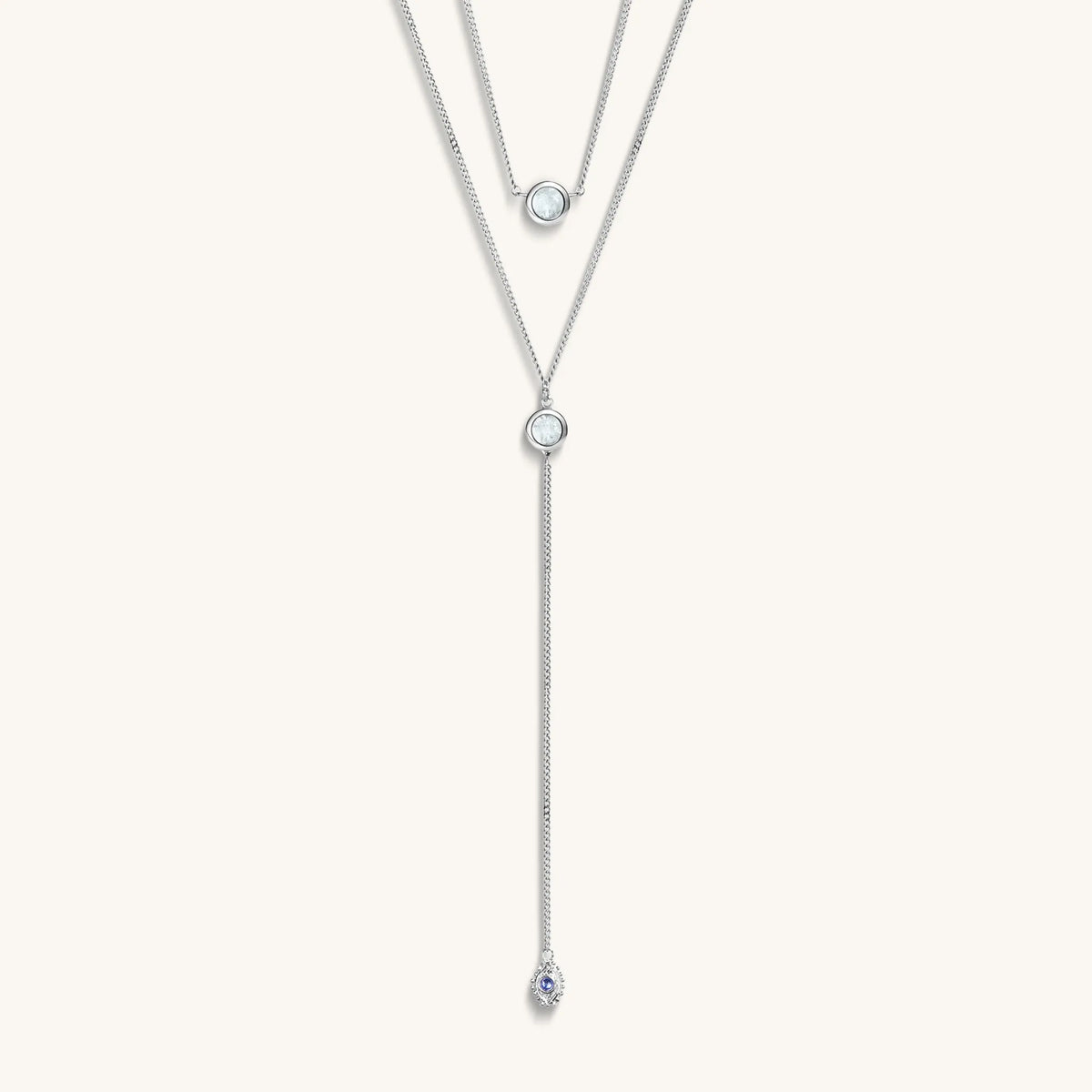 Universal Wisdom - Double Layer Blue Topaz Necklace