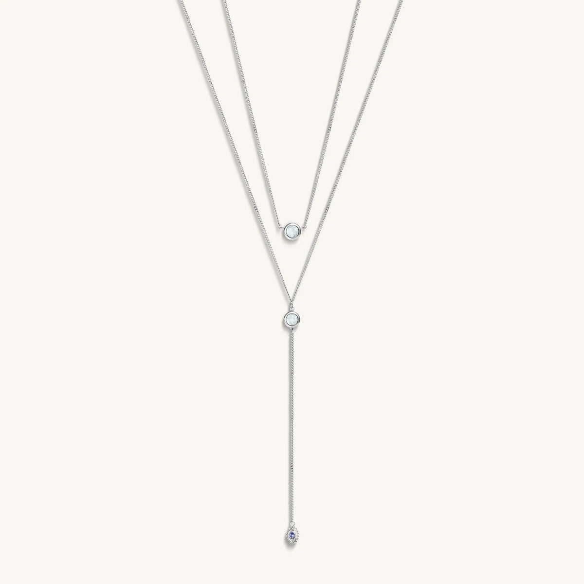 Universal Wisdom - Double Layer Blue Topaz Necklace