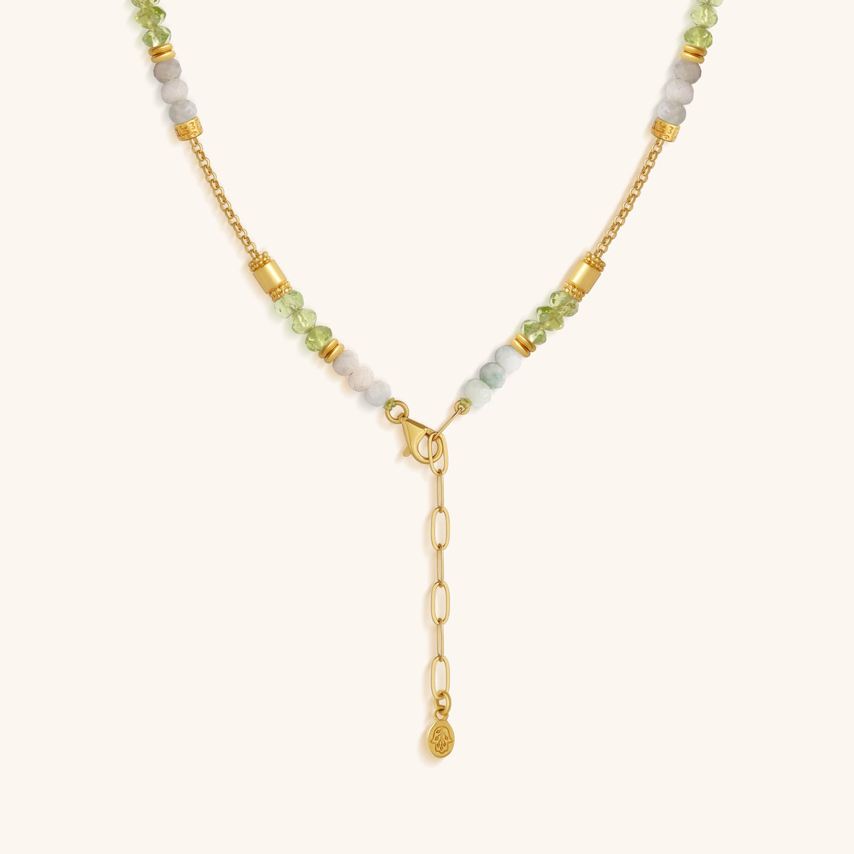 Prosperity Aligned Jade Center Tube Beaded Necklace