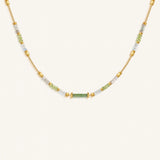 Prosperity Aligned Jade Center Tube Beaded Necklace