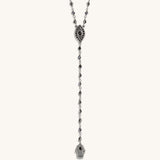 Stand in Strength Rosary Hematite Stone Necklace